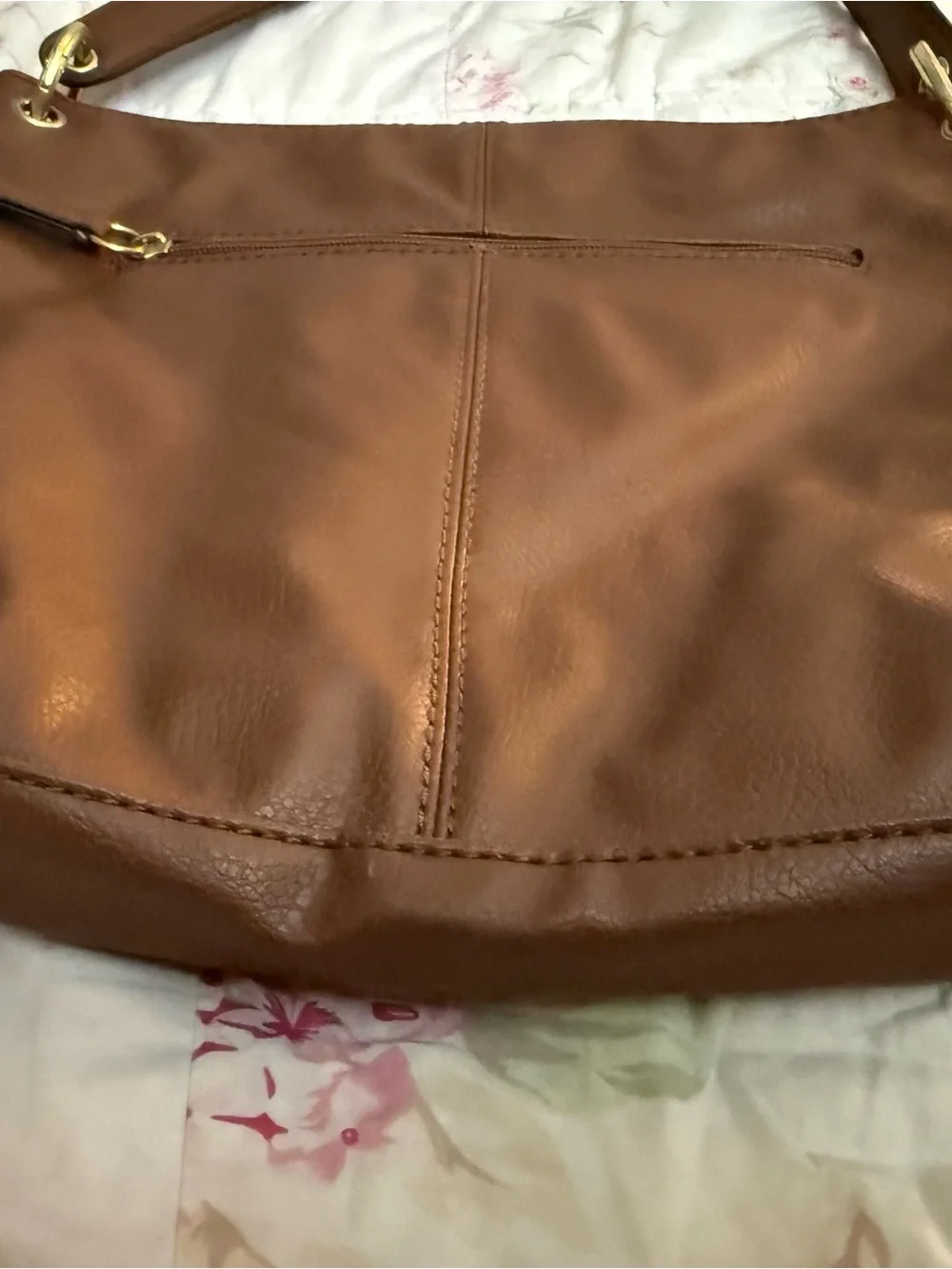 Vintage Franco Sarto Brown Leather Shoulder Bag